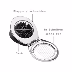 Egg Slicer for Hard Boiled Eggs, Egg Heavy Duty Cutter Duty Slicer Garnish Slicer, 3 Slicing Styles
