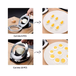 Egg Slicer for Hard Boiled Eggs, Egg Heavy Duty Cutter Duty Slicer Garnish Slicer, 3 Slicing Styles