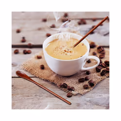 6 Pcs Wooden Coffee Spoon Long Handle Wooden Mixing Spoon Wooden Teaspoon Manual Wooden Mixing Spoon for Kitchen Mixing