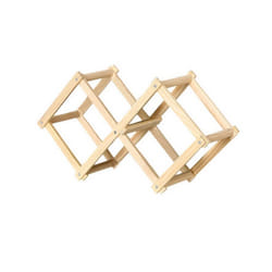 Collapsible Wooden Wine Racks Wine Bottle Holder Wood Shelf Organizer Storage for Retro Display Cabinet A