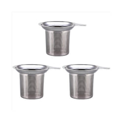 3X Reusable Stainless Steel Mesh Tea Infuser Tea Strainer Teapot Tea Leaf Spice Filter Drinkware Kitchen Accessories