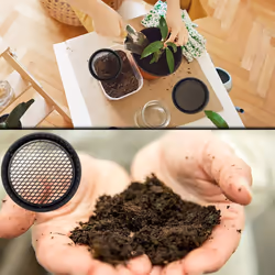 3Pack Sifting Pan Outdoor Gold Panning Soil Sifter Garden Sieve Mesh Garden Mini Sifting Pan Soil Sand Sieve for Outdoor