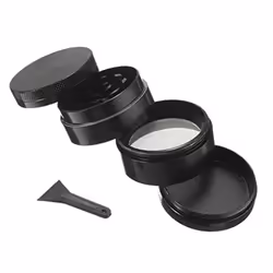CNNOTEPAD Spice Grinder 4 Layers 2.5 Inch, Grinder, Black