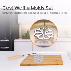 Rosette Timbale Iron Set Bunuelera with Handle Mexican Bunuelo Pastry Maker Cutter for Kitchen Gadget Flower
