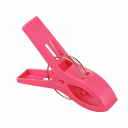 Pack of 16 Bright Colour Plastic Beach Towel Pegs Clips for Sunbed, Various Colours