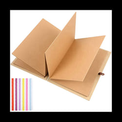 Kraft Paper Album Vintage Accordion Style DIY Scrapbook Album Crafts 's Day Wedding Anniversary