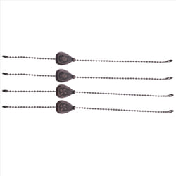 4Pcs Bronze Ceiling Fan Pull Chain Set, Decorative Fan Pull Chain Pendant Extension, Lighting & Fan Beaded Ball Fan Pull