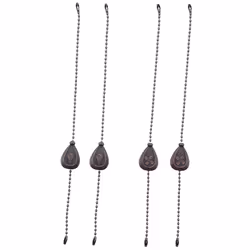 4Pcs Bronze Ceiling Fan Pull Chain Set, Decorative Fan Pull Chain Pendant Extension, Lighting & Fan Beaded Ball Fan Pull