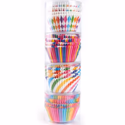 Cupcake Baking Paper Cups Muffin Cupcake Liners Colorful Rainbow Combo Disposable Baking Cups Set Standard Size,Pack of