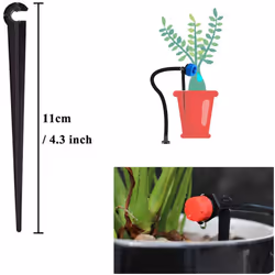 200Pcs Irrigation Drip Support Stakes for 1/4-Inch Tubing Hose Flower Beds, Vegetable , Herbs