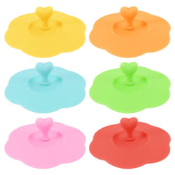 Silicone Glass Cup Covers,6Pcs Silicone Cup Lids Reusable Anti-Dust Cup Covers Cute Coffee Tea Mug Cover for Drinks