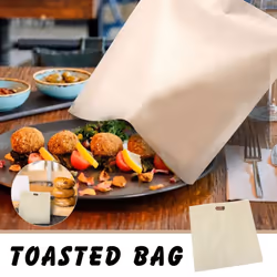 CNNOTEPAD 12Pcs Reusable Toaster Bag Toast Microwave Heating Tools 16X18cm