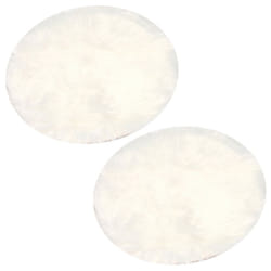 2X Faux Sheepskin Wool Carpet 30 x 30 cm Fluffy Soft Longhair Decorative Carpet Cushion Chair Sofa Mat