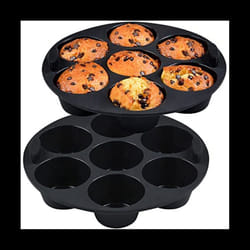 Silicone Muffin Pan for ,Oven, Pot 8.4Inch Reusable Free Silicone Baking Molds 2 Pack