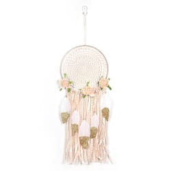 Woven Flower Feathers Dreamcatcher Boho Macrame Hanging Dream Catcher DIY Wind Wall Art Wedding Decoration