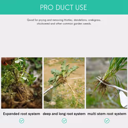 Wood Handle Stainless Steel Garden Weeder Hand Weeding Removal Cutter Puller Tools Multifunction Weeder