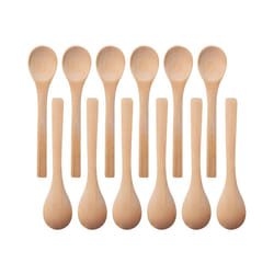 30 Pieces Mini Wooden Spoon Small Soup Spoons Serving Spoons Condiments Spoons Wooden Honey Teaspoon Wood Color