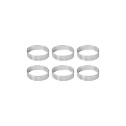 Cake Ring Molds, 6Pcs Stainless Steel Porous Tart Ring, Perforated Pie Cake Ring Mold, Cake Mousse Ring with Holes 7cm