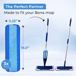Replacement Mop Pads for Hardwood Mop Floor Cleaner Accessories, Microfiber Reusable Mop Floor Pad