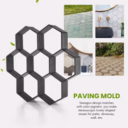 DIY Patio Maker Stepping Stone Concrete Mold Reusable Path Maker Mold Garden Paving Stone Molds 30*30cm