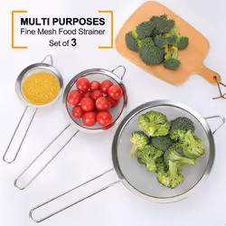 Sieve Tea Strainers, Sieves and Strainers, Kitchen Sieve, Fine Mesh Strainer, Flour Sieves for Cooking Baking