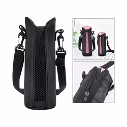 2 x Bottle Carrier Bag, Bottle Bag Holder, Adjustable Shoulder Strap, Cooler Bag for Daily Outdoor Activities,