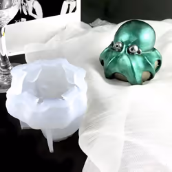Small 3D Octopus Figure Resin Molds Silicone Ornament Mold for Epoxy Casting Sea Creatures Aquarium Display Mold
