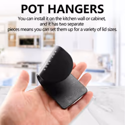 Pot Lid Holder, 5 Pairs Pot and Pan Organizer for Cabinet, Adjustable Lid Holder, Cupboard Door Organizer, Pot