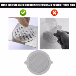 50 Pcs Disposable Shower Drain Hair Catcher Mesh Sticker Anti-Clog Strainer for Floor Sink Shower Drain Dog Hair