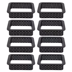 10 Pcs Square Cake Rings Heat Resistant Perforated Cake Mousse Ring Non-Stick Bakeware Cake Mini Cake Mold Cake