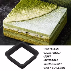 10 Pcs Square Cake Rings Heat Resistant Perforated Cake Mousse Ring Non-Stick Bakeware Cake Mini Cake Mold Cake