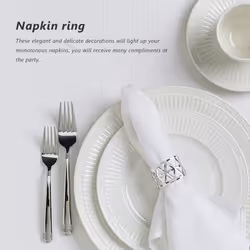 12Pcs Hollow Out Napkin Rings Holder Napkin Ring Napkin Buckle Holder Household Metal Napkin Holder Jewelry