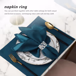 12Pcs Hollow Out Napkin Rings Holder Napkin Ring Napkin Buckle Holder Household Metal Napkin Holder Jewelry