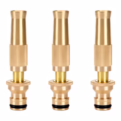 3X High Pressure Hose Nozzle Heavy Duty Brass Water Hose Nozzles for Garden Hoses Adjustable Function