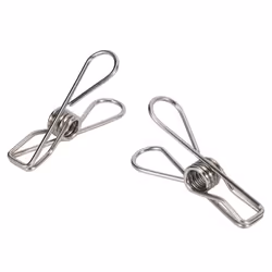 48pcs Stainless Steel Wire Clip Multifunction Clip Utility Clip Pins Hanging Clip Office Clasp