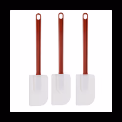 Pack of 3 heat-resistant silicone spatulas, silicone spatulas A