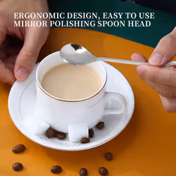 6 Pack Cute Teaspoons Stainless Steel Musical Notation Shaped Coffee Spoons Dessert Cake Ice Cream Sugar Spoon