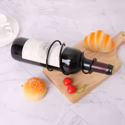3Pack Simple Single Bottle Wall-Mounted Wine Rack, Wine Bottle Display Rack, Metal Hanging Wine Rack