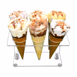 1Pcs Cone Holder, Clear Acrylic Ice Cream Cone Holder, Cone Display Stand, Sushi Hand Roll Stand Cone Holders