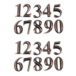 20Pc Gate Digits 0 to 9 Number Tag Numeral Door Plaque House Drawer Sign Plating Hotel Home Sticker Bronze