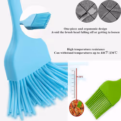 Silicone Basting Brush for Cooking,High Temperature Resistance Basting Brush for Baking,BBQ and Kitchen Cooking,Set of 6