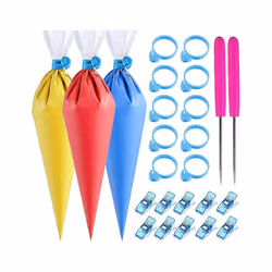 122Pcs Tipless Piping Bags - 100Pcs Disposable Piping Pastry Bag for Icing/ Decorating -Cake Decorating Tools