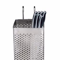 2X Stainless Steel Chopsticks Holder Hanging Cutlery Drying Basket Tableware Drainer with Hooks Kitchen Utensil