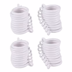40X White 25mm Inner Plastic Curtain Rings