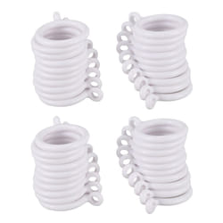 40X White 25mm Inner Plastic Curtain Rings