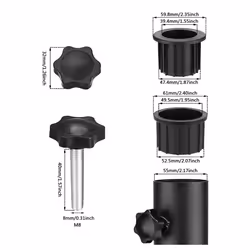 2 Sets Outdoor Patio Umbrella Base Stand Umbrella Base Bracket Hole Ring Plug Cover and Cap