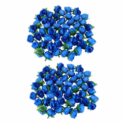 100 Artificial Roses, 3 cm Tall, Wedding Decoration, Navy Blue