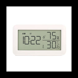 Thermometer Hygrometer Indoor with Alarm Clock, LCD Digital Thermometer, for Room, Living Room, Wine Cellar