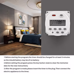 New LCD Digital Control Power Programmable Timer DC 12V 16A Time Relay Switch