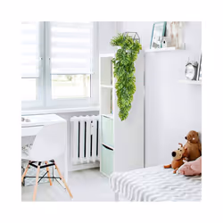 2 PCS Artificial Hanging Plants Vine Hanging Rattan Monstera Leaves Greeny Outdoor UV Resistant Plants Greeny